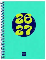 Finocam Agenda Escolar Cool 26-27 Cuarto Azul Espiral