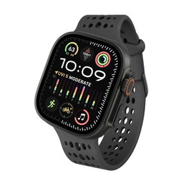 Decoded Silicone Ares O Strap para Apple Watch 44/46/49mm Black