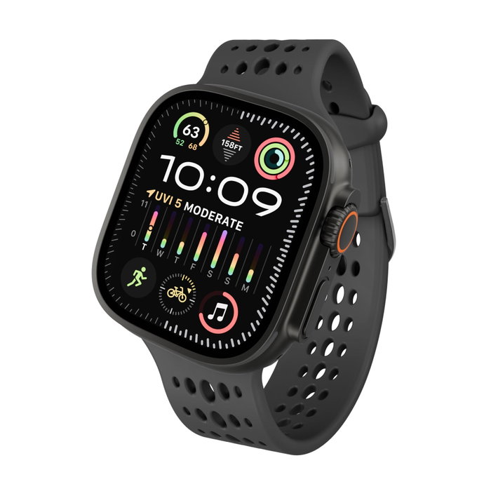 Decoded Silicone Ares O Strap para Apple Watch 44/46/49mm Black Decoded Silicone Ares O Strap para Apple Watch 44/46/49mm Black