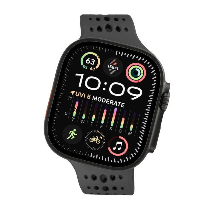 Decoded Silicone Ares O Strap para Apple Watch 44/46/49mm Black Decoded Silicone Ares O Strap para Apple Watch 44/46/49mm Black