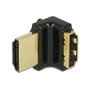 DeLOCK Adaptador HDMI de alta velocidad con Ethernet 4K 90° angulado arriba negro