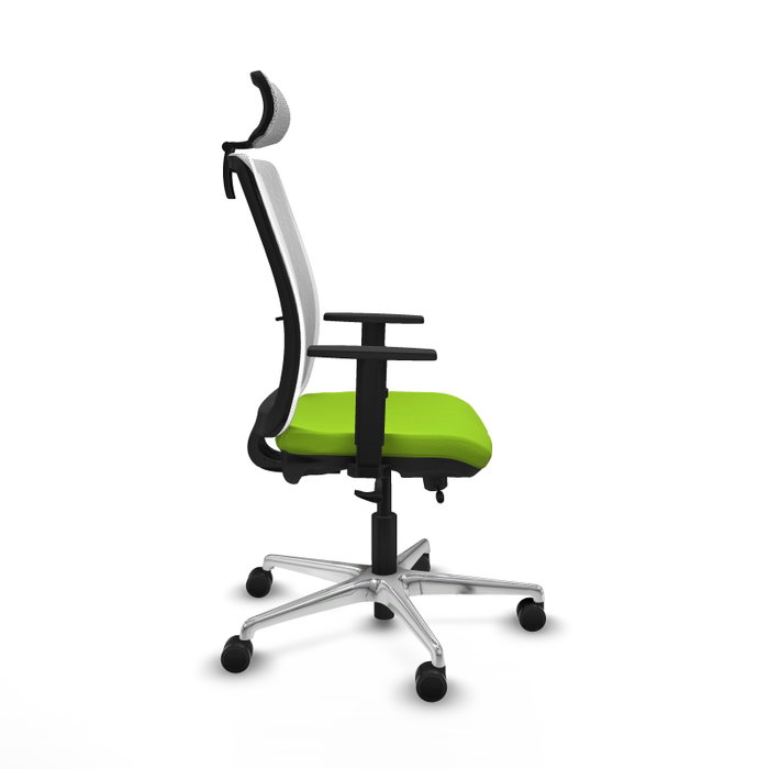 PIQUERAS Y CRESPO Silla de oficina Haches con mecanismo Sincro/Traslack Pistacho y Blanco