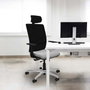 PIQUERAS Y CRESPO Silla de oficina Haches con mecanismo Sincro/Traslack Pistacho y Blanco