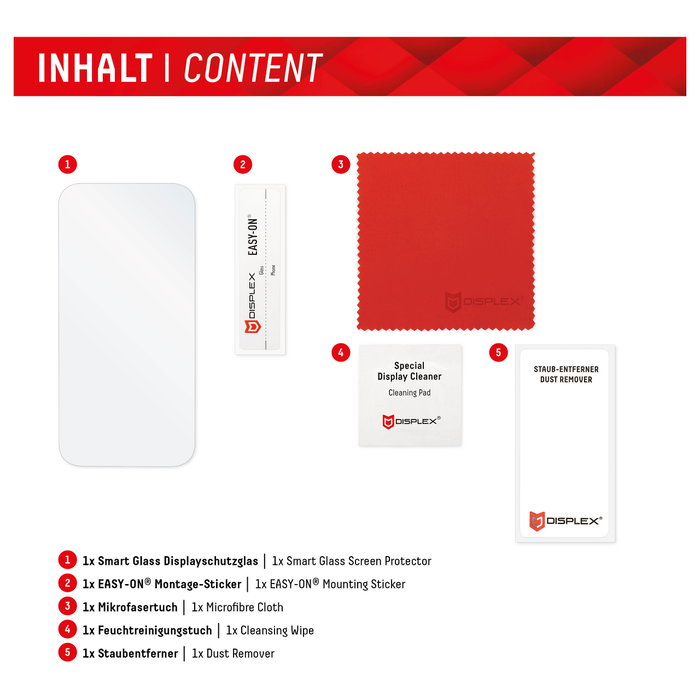 DISPLEX Smart Glass 9H Protector de Pantalla para Samsung Galaxy A35 y A55 5G Transparente
