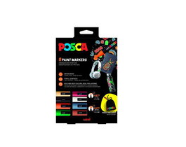 Marcador T.Opaca No Perm. Uni Posca (Pc-3M Pc-5M) Navidad Estuche De 8 (Incluye Bolsa De Tela)