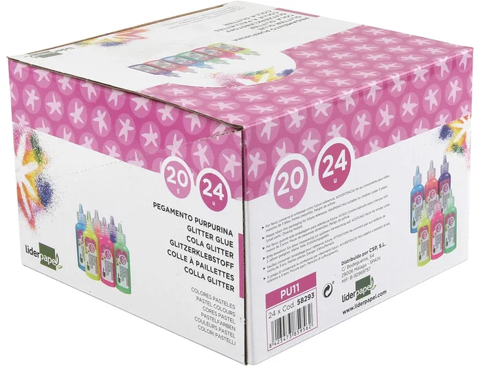 Liderpapel Purpurina Fantasia Colores Metalicos Pasteles Bote 20 gr