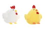 DKD Home Decor Peluche de Pollo Blanco Amarillo Poliéster Spandex 30 x 25 x 25 cm (6 Unidades)