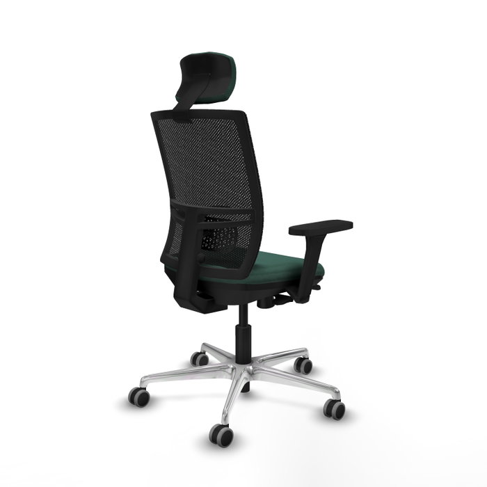 PIQUERAS Y CRESPO Silla de oficina Yunquera con mecanismo Sincro/Traslack, Verde botella y Negro PIQUERAS Y CRESPO Silla de oficina Yunquera con mecanismo Sincro/Traslack, Verde botella y Negro