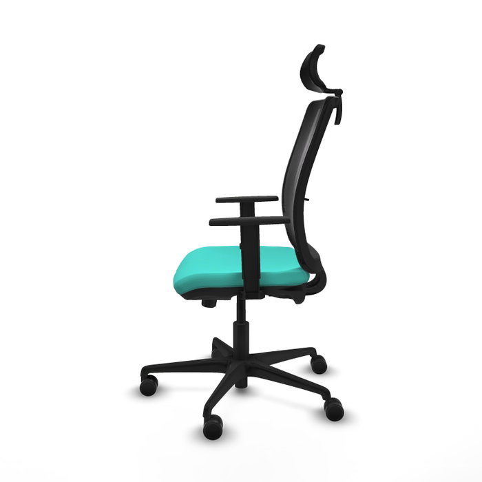 PIQUERAS Y CRESPO Silla de oficina Haches Turquesa y Negro