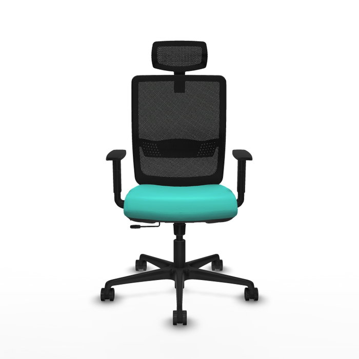 PIQUERAS Y CRESPO Silla de oficina Haches Turquesa y Negro