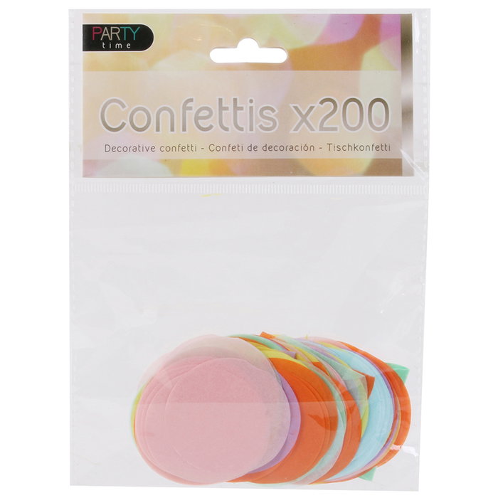 Party Time Juego De 200 Confeti Gigante Diámetro 5 cm