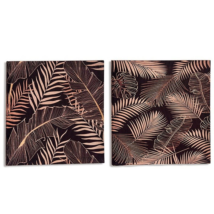 Lienzo Gift Decor Negro Hoja de planta 1,5 x 28 x 28 cm (36 Unidades) Lienzo Gift Decor Negro Hoja de planta 1,5 x 28 x 28 cm (36 Unidades)