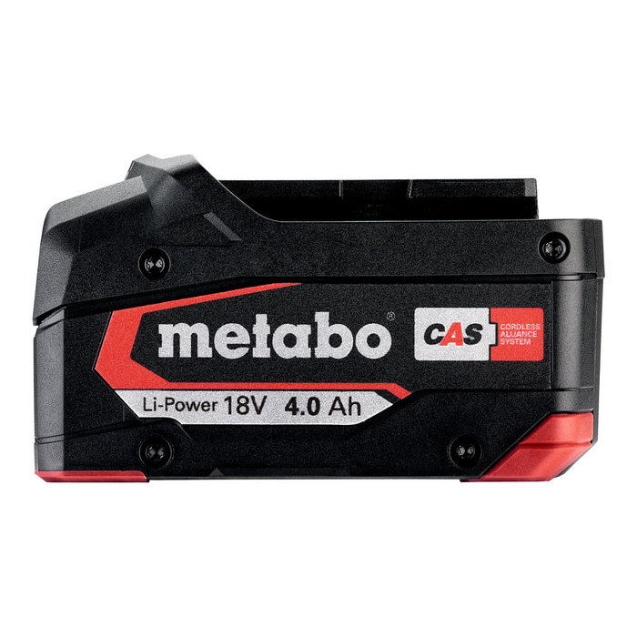 Metabo 625027000 Batería 18V 4.0Ah Li-Ion, para taladro, color negro, capacidad 72 Wh, con indicador LED