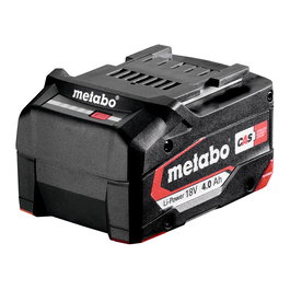 Metabo 625027000 Batería 18V 4.0Ah Li-Ion, para taladro, color negro, capacidad 72 Wh, con indicador LED