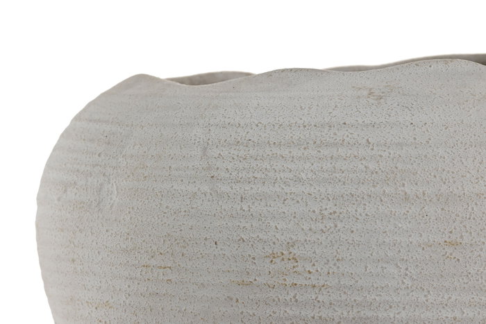 DKD Home Decor Jarrón de Porcelana Blanco 23,5x23,5x17 cm