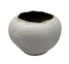 DKD Home Decor Jarrón de Porcelana Blanco 23,5x23,5x17 cm