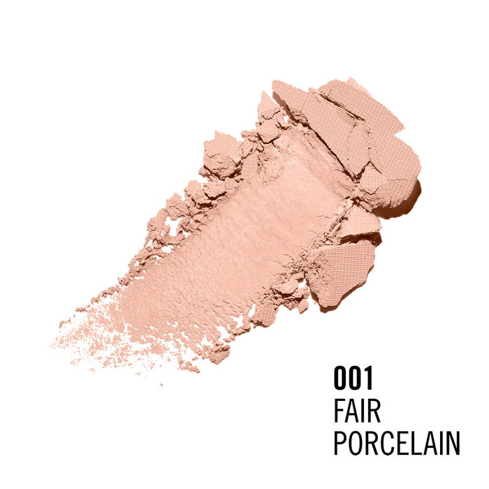 Rimmel London Lasting Finish 25h Powder Base #001 Fair Porcelain - Acabado Mate, 25h Duración, Protección SPF 20, 7 gr