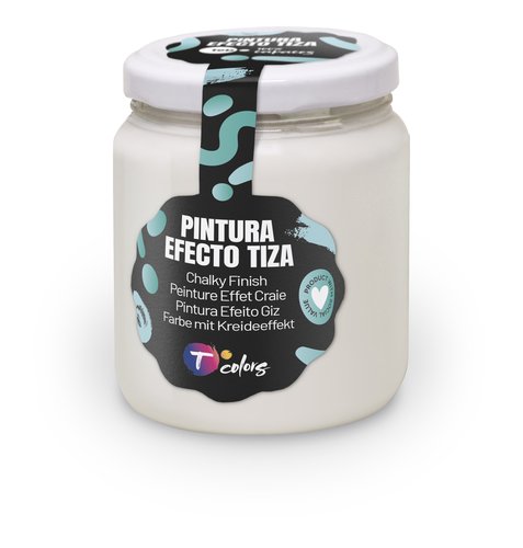 Tcolors Pintura Efecto Tiza Blanco Nórdico 175 ml Tcolors Pintura Efecto Tiza Blanco Nórdico 175 ml