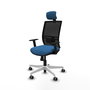 PIQUERAS Y CRESPO Silla de oficina Yunquera con mecanismo Sincro Azul claro y Negro