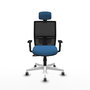 PIQUERAS Y CRESPO Silla de oficina Yunquera con mecanismo Sincro Azul claro y Negro