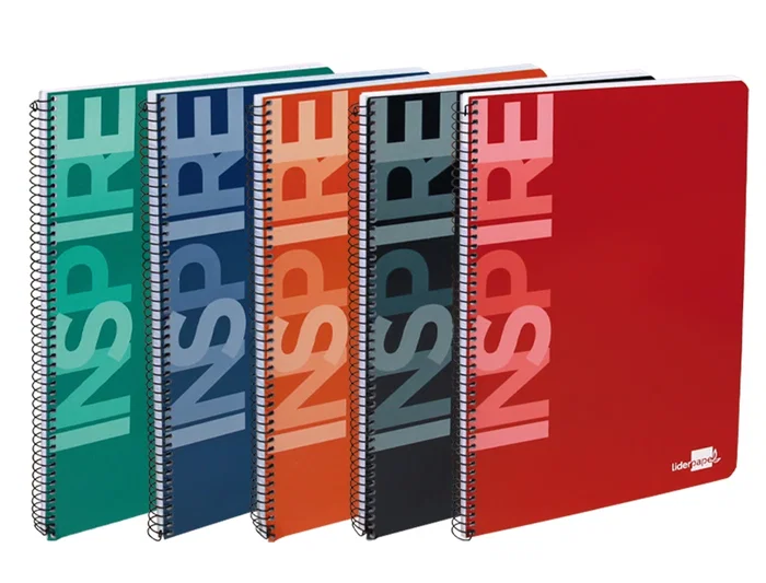 Liderpapel Cuaderno espiral Folio tapa dura 80 hojas 60 gr horizontal con margen colores surtidos