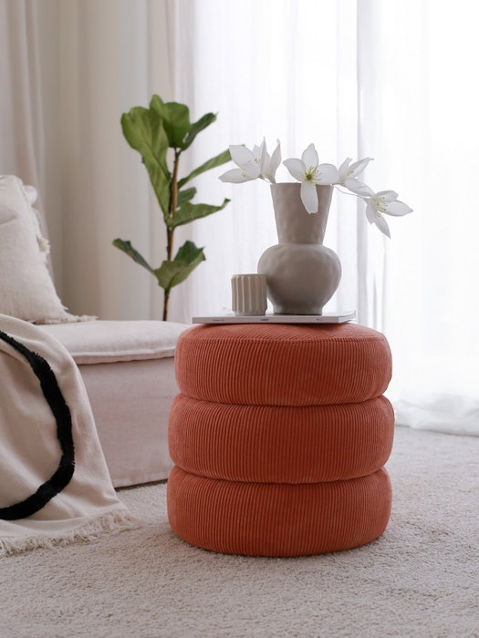 Atelier Del Sofa Puf de Peluche Coral 40x40x40 cm Atelier Del Sofa Puf de Peluche Coral 40x40x40 cm