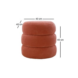 Atelier Del Sofa Puf de Peluche Coral 40x40x40 cm