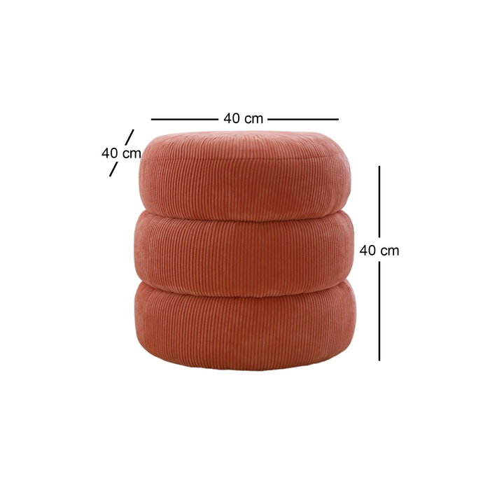 Atelier Del Sofa Puf de Peluche Coral 40x40x40 cm Atelier Del Sofa Puf de Peluche Coral 40x40x40 cm