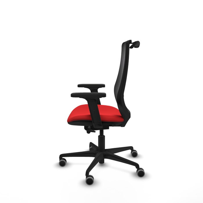 PIQUERAS Y CRESPO Silla de oficina Mardos con mecanismo Sincro/Traslack Rojo y Negro