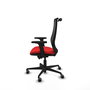 PIQUERAS Y CRESPO Silla de oficina Mardos con mecanismo Sincro/Traslack Rojo y Negro