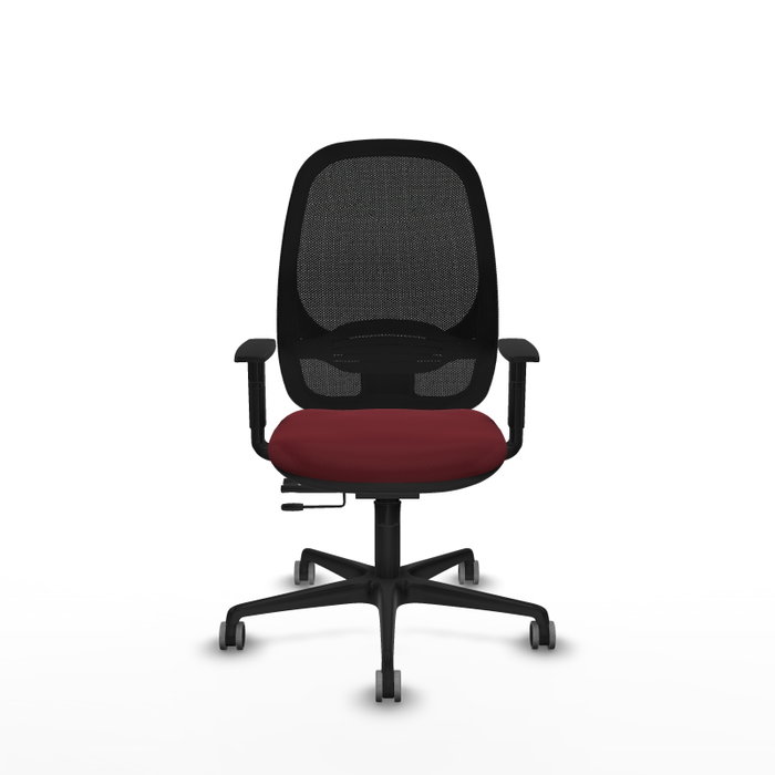 PIQUERAS Y CRESPO Silla de oficina Cilanco con mecanismo Sincro/Traslack, Granate y Negro PIQUERAS Y CRESPO Silla de oficina Cilanco con mecanismo Sincro/Traslack, Granate y Negro