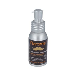 FLORAME Aceite Acondicionador De Barba para Afeitado, 50 ml - Con Aceites de Argán y Avellana, Certificado ECOCERT