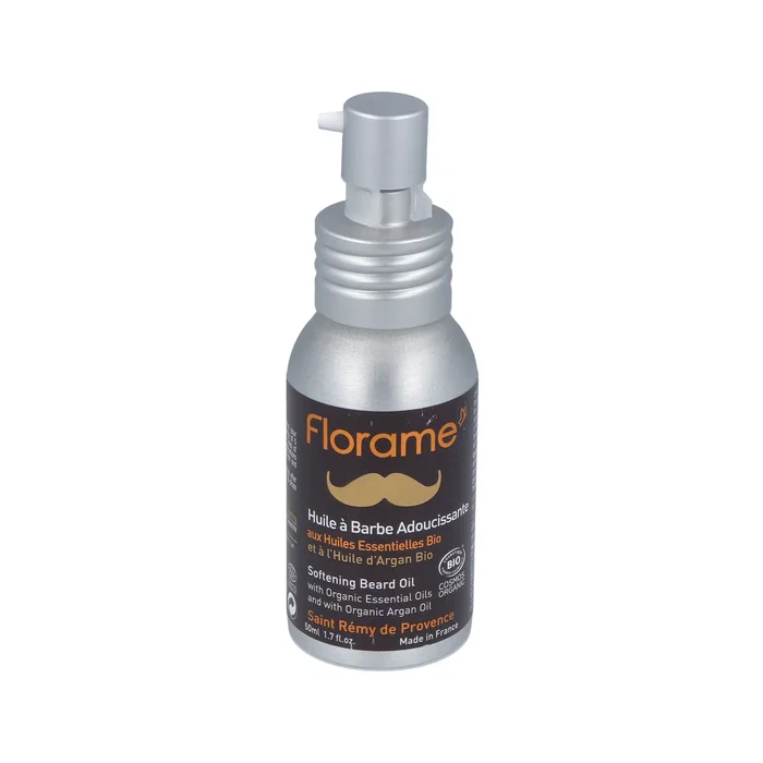 FLORAME Aceite Acondicionador De Barba para Afeitado, 50 ml - Con Aceites de Argán y Avellana, Certificado ECOCERT FLORAME Aceite Acondicionador De Barba para Afeitado, 50 ml - Con Aceites de Argán y Avellana, Certificado ECOCERT