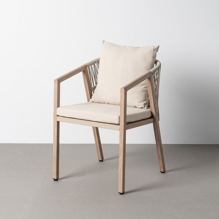 Silla Acero-Rattán Pe Exterior 54 X 61 X 78 cm (Set de 4)