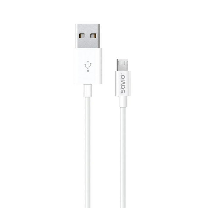 SAVIO Cable USB 2.0 de USB A a Micro USB B, 2m, Blanco SAVIO Cable USB 2.0 de USB A a Micro USB B, 2m, Blanco