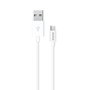SAVIO Cable USB 2.0 de USB A a Micro USB B, 2m, Blanco