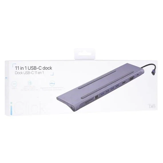 TNB HUB USB-C 11 en 1 DOCKUSBC11 Plata