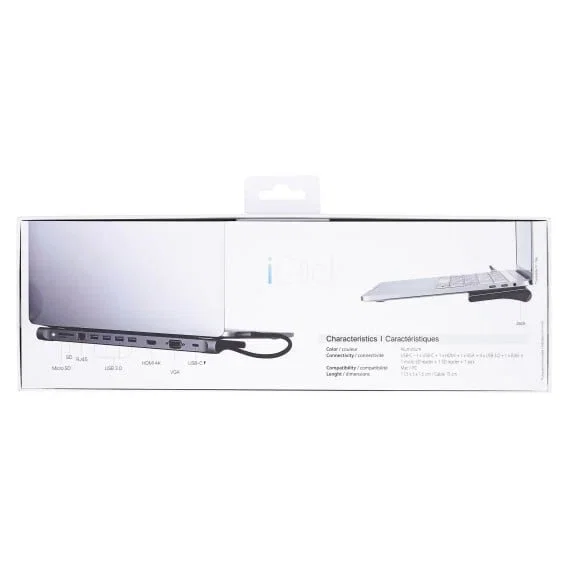TNB HUB USB-C 11 en 1 DOCKUSBC11 Plata