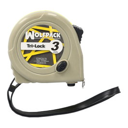 WOLFPACK LINEA PROFESIONAL Flexómetro Magnético Amarillo con Freno de 3 Metros y 16 mm