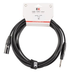 Cable Ek Audio para Micrófono Jack - Xlr Macho 6 m
