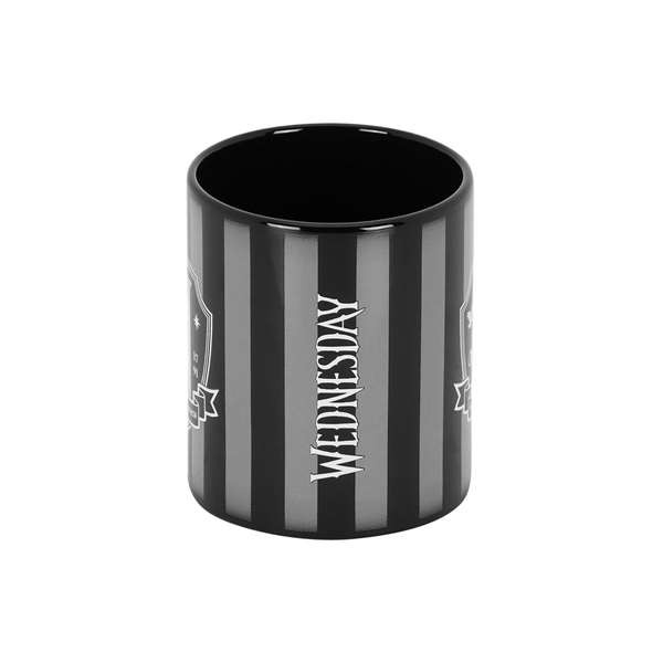 Karactermania Taza Miércoles Original Cerámica 9,5x13x7,8 cm Ideal para Bebidas Calientes en Caja Regalo