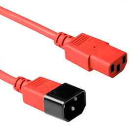 MicroConnect Cable de alimentación PE1413R3 rojo C14 a C13, 3M