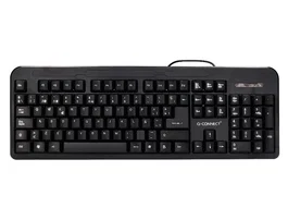 Q-connect Teclado negro con cable de 1,5 m compatible con Windows