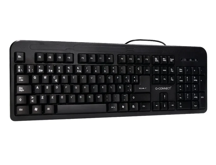 Q-connect Teclado negro con cable de 1,5 m compatible con Windows Q-connect Teclado negro con cable de 1,5 m compatible con Windows