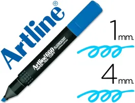 Artline ek-660 Rotulador Fluorescente Punta Biselada Azul Trazo 1-5mm