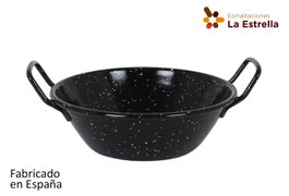 La Estrella Paellera Honda Bordonada Jaspeada 20 cm - 1.4 L (8 Unidades)