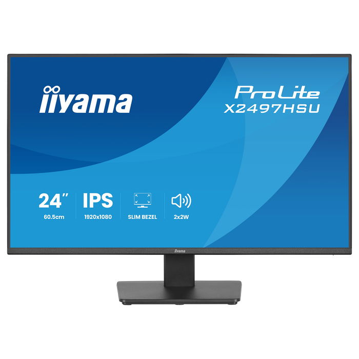 iiyama ProLite X2497HSU-B1 Monitor 23.8" Full HD IPS 120Hz 4ms Adaptive Sync HDMI DisplayPort USB 4W Altavoces Negro Sin Marco