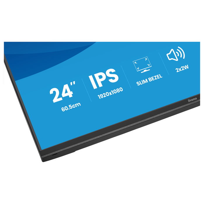 iiyama ProLite X2497HSU-B1 Monitor 23.8" Full HD IPS 120Hz 4ms Adaptive Sync HDMI DisplayPort USB 4W Altavoces Negro Sin Marco