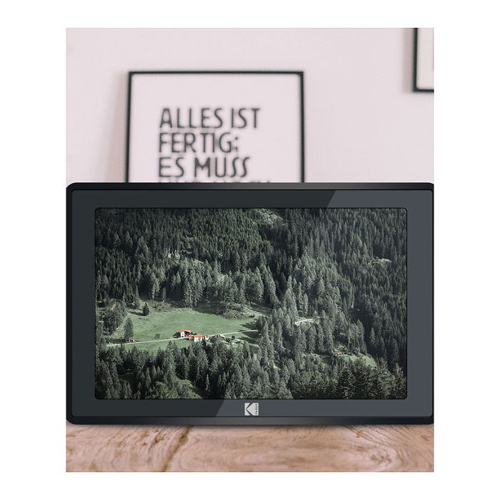 Kodak RCF-106H Marco Digital WiFi, Pantalla Táctil IPS 10" (25,4 cm), 1280x800, 16:10, 16 GB, Reproduce Video y Audio, Negro Kodak RCF-106H Marco Digital WiFi, Pantalla Táctil IPS 10" (25,4 cm), 1280x800, 16:10, 16 GB, Reproduce Video y Audio, Negro