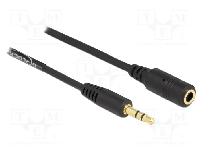 DeLOCK Cable de extensión de audio en espiral 3,5 mm de 1,5 m negro DeLOCK Cable de extensión de audio en espiral 3,5 mm de 1,5 m negro